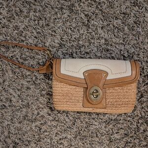Coach Tan and Cream Women's Wrist Bag